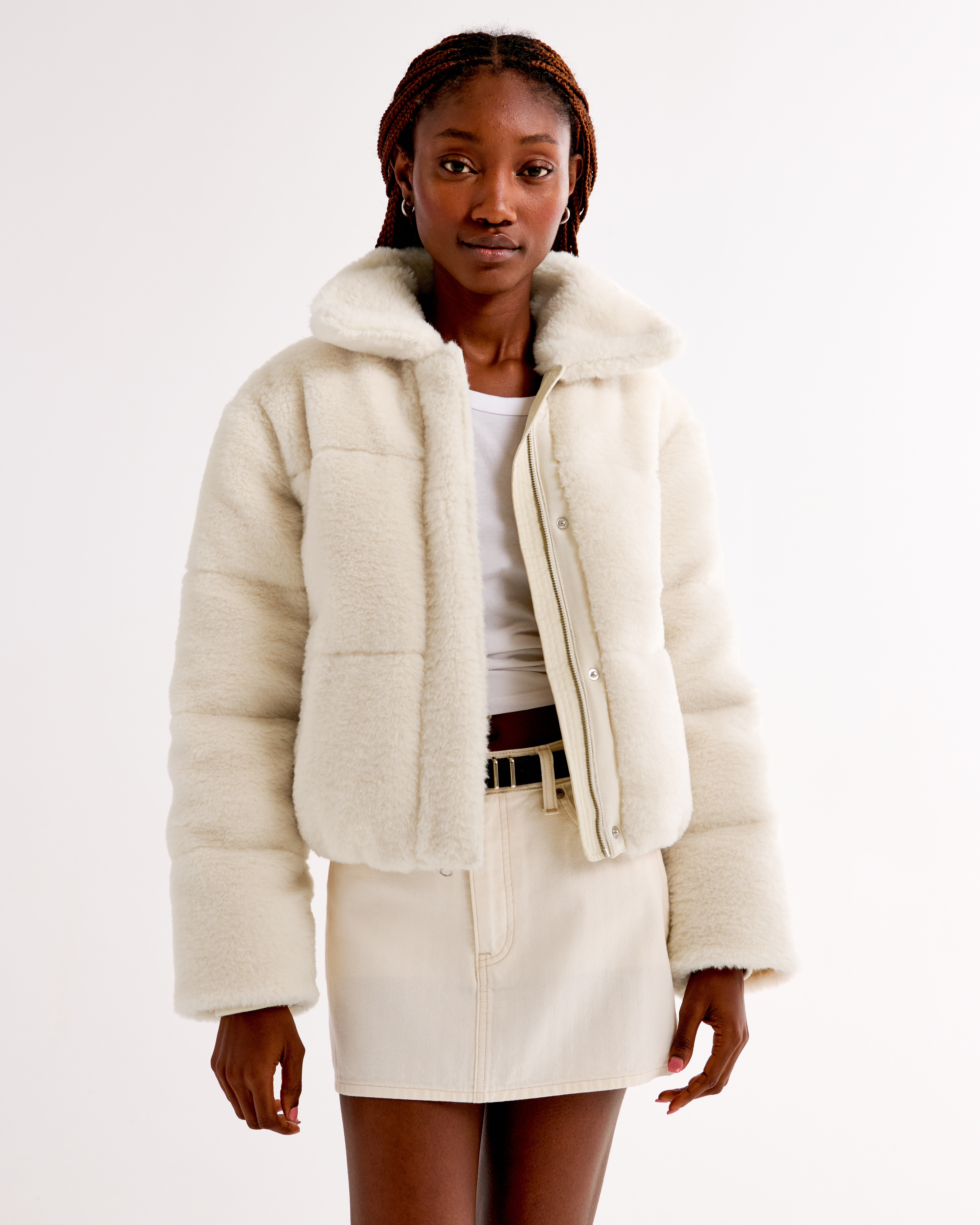 Abercrombie on sale faux leather puffer coat