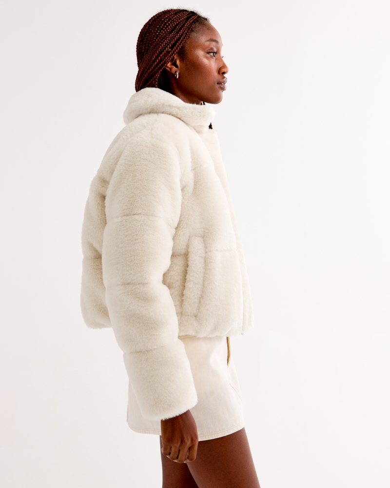 Faux Fur Short Puffer