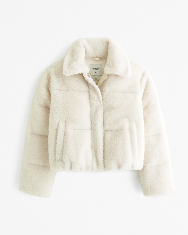 Puffer Jackets Abercrombie Faux Fur Puffer Puffer Jacket