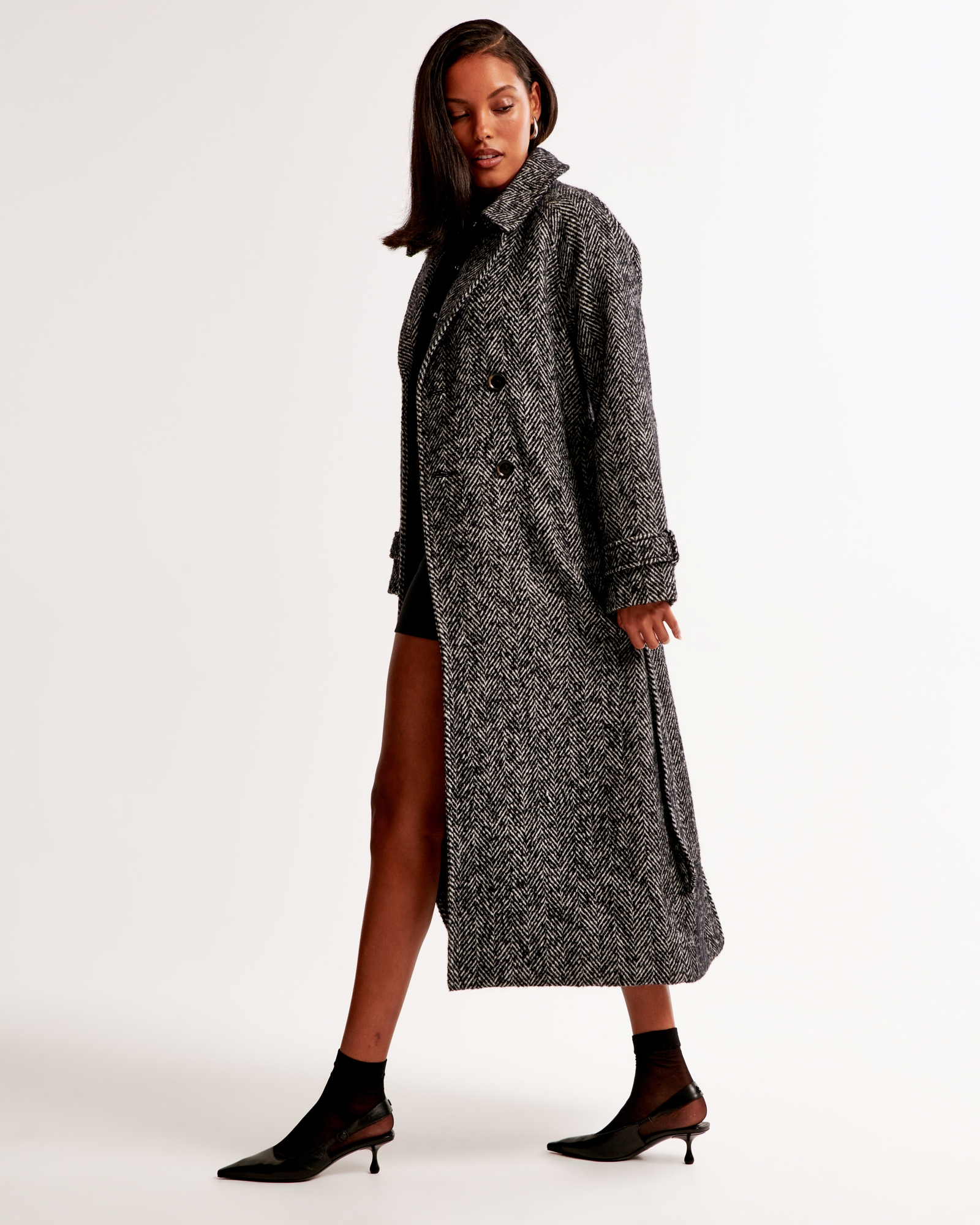 Wool-Blend Trench Coat