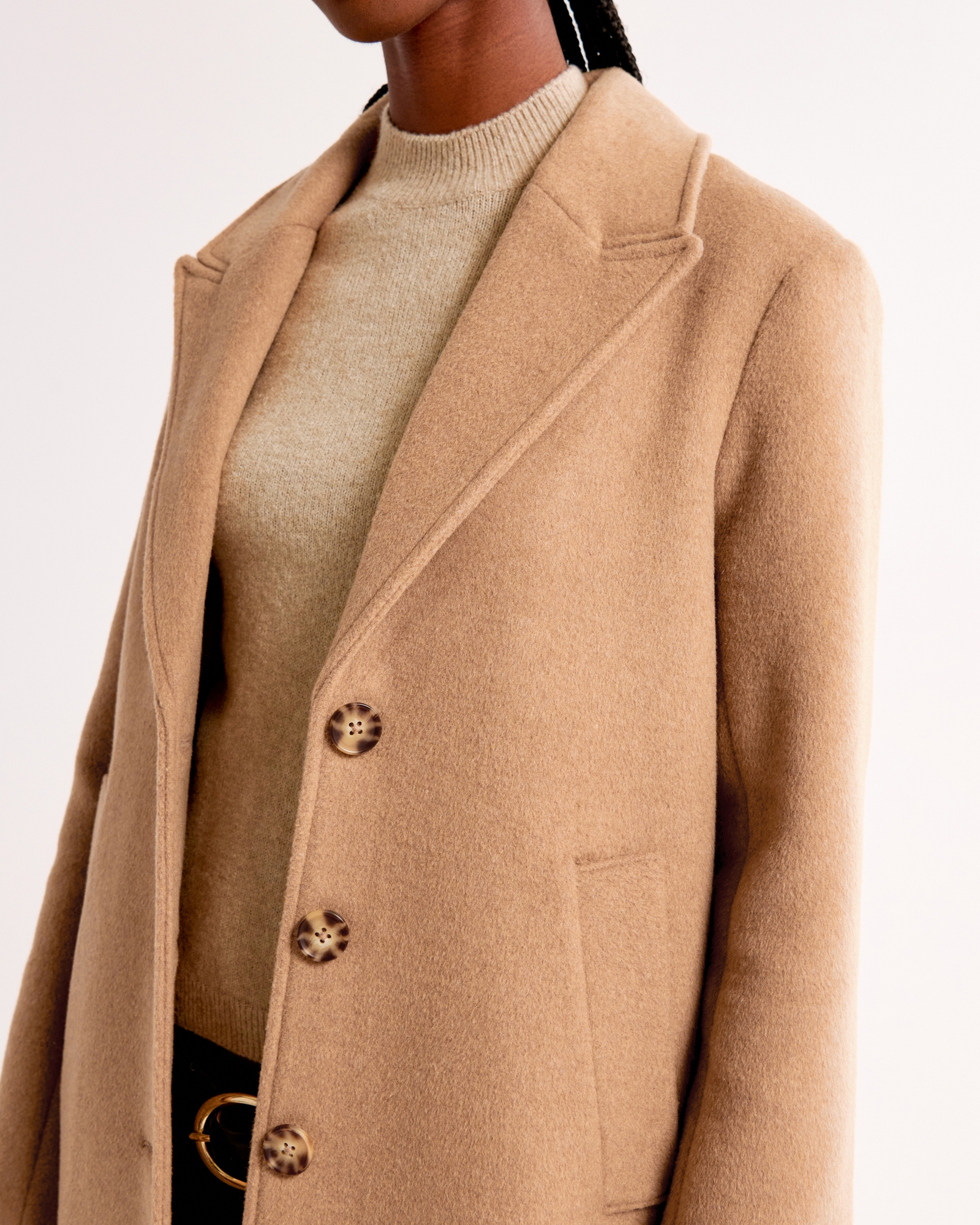 Wool-Blend Tailored Topcoat