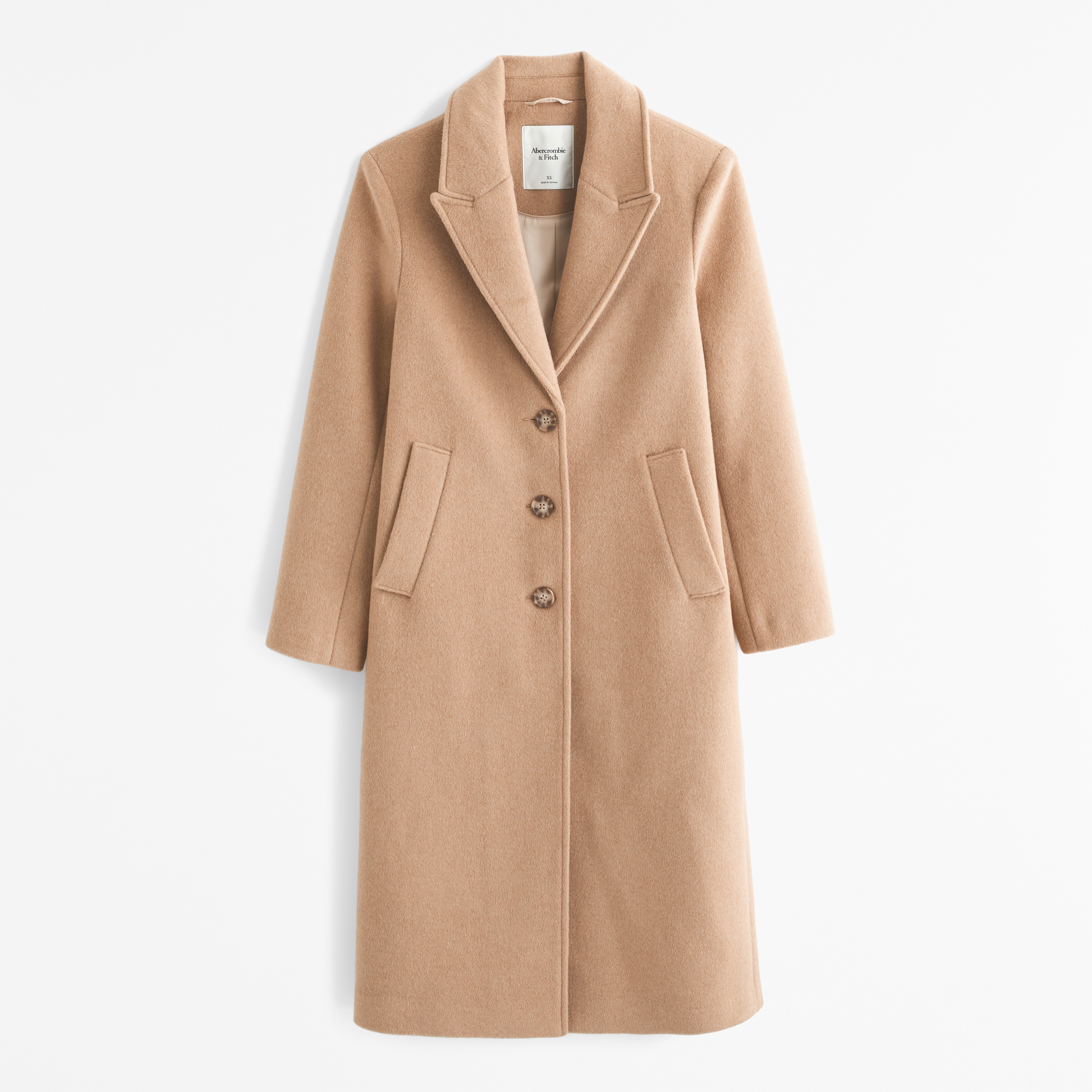 Women s Wool Blend Tailored Topcoat Women s Coats Jackets Abercrombie