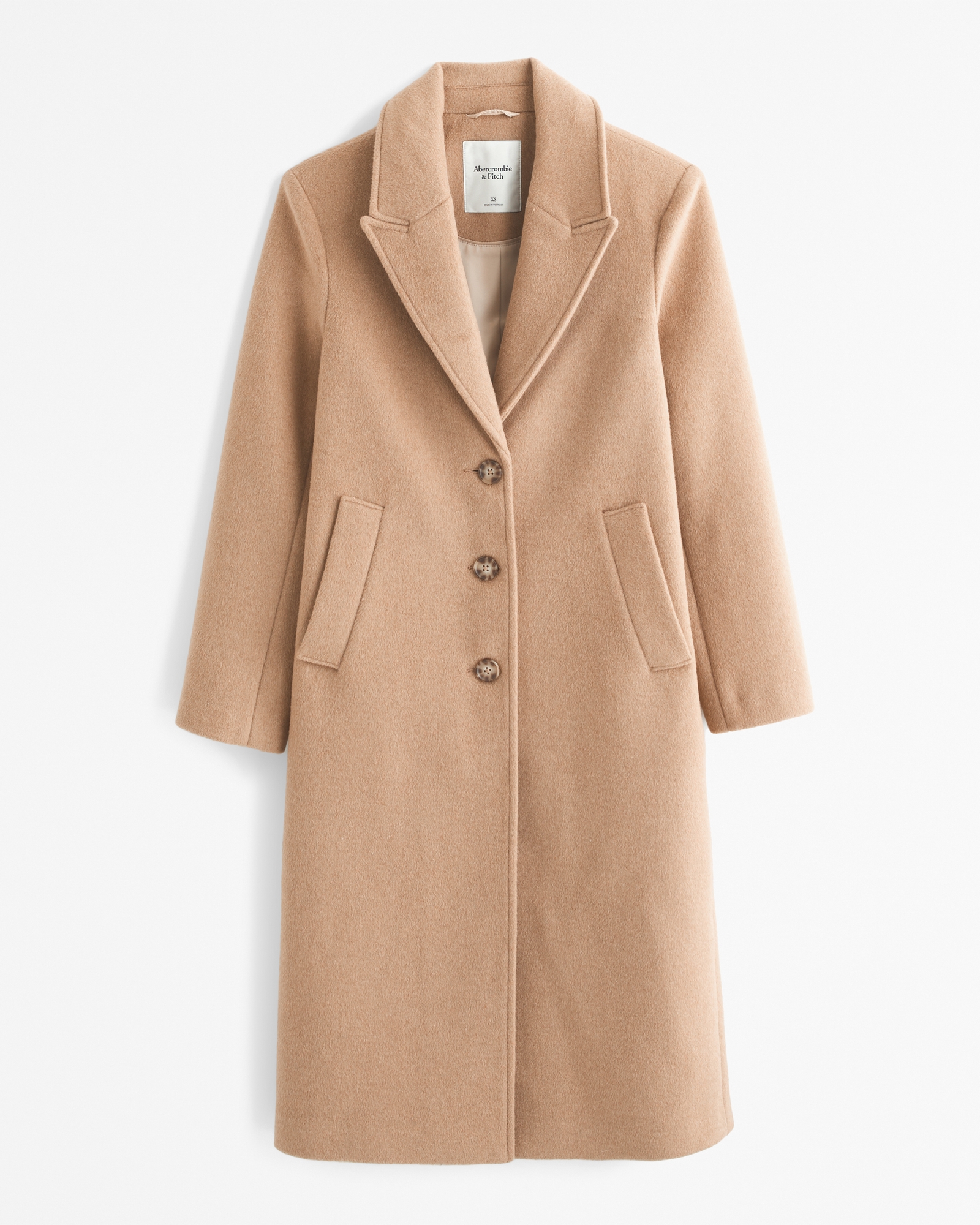 Wool-Blend Tailored Topcoat