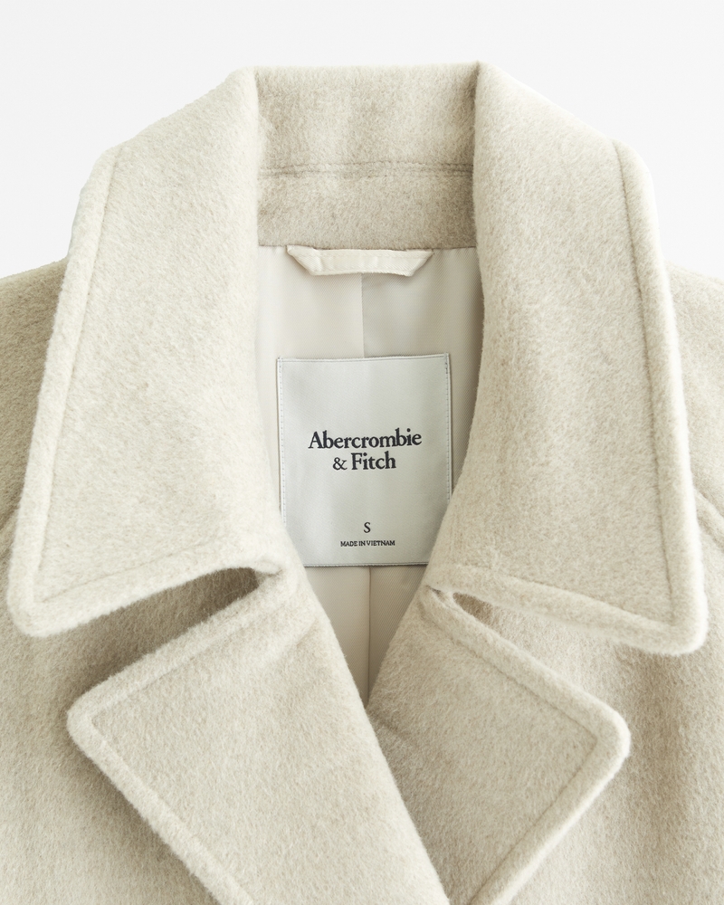 Wool-Blend Trench Coat