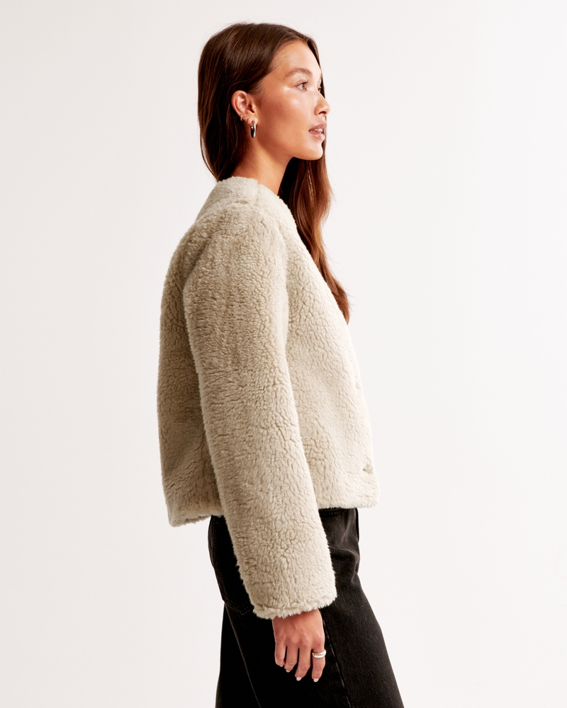 Winterized Collarless Sherpa Jacket