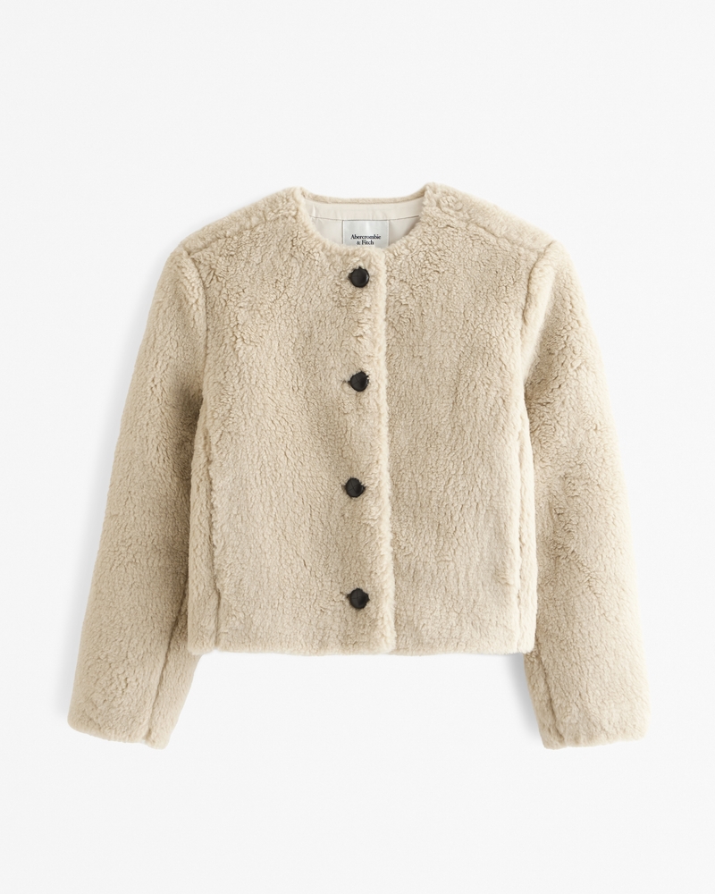 Abercrombie sale & Fitch sherpa teddy coat