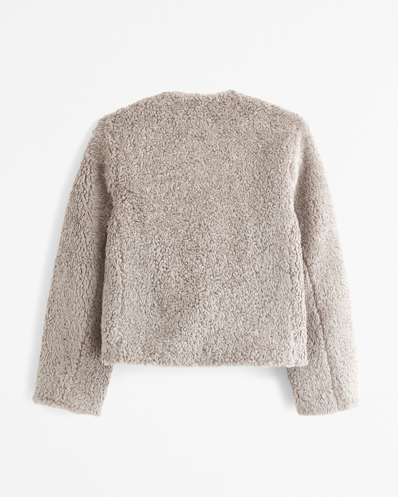 Collarless Sherpa Jacket