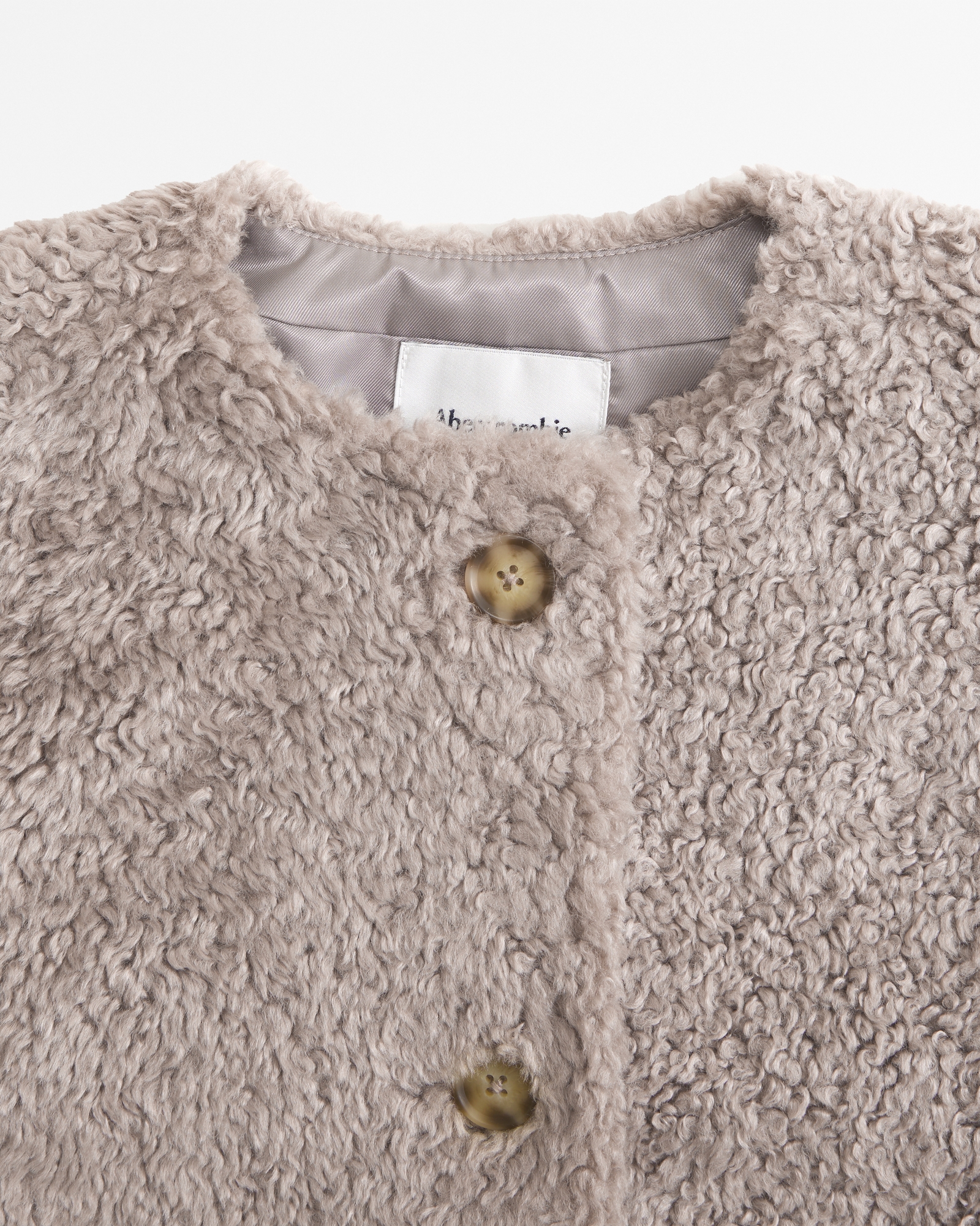 Collarless Sherpa Jacket