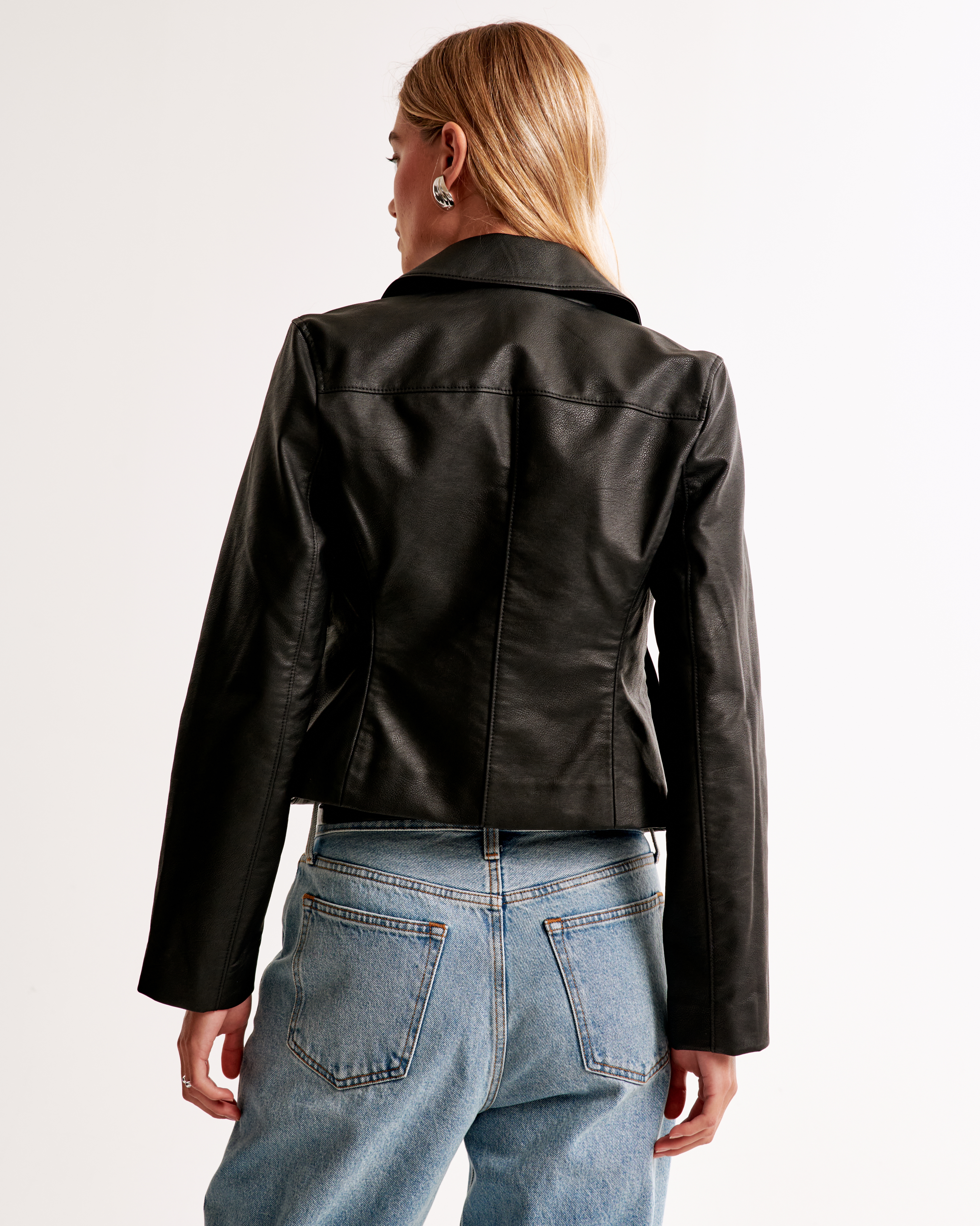 Abercrombie vegan store leather jacket