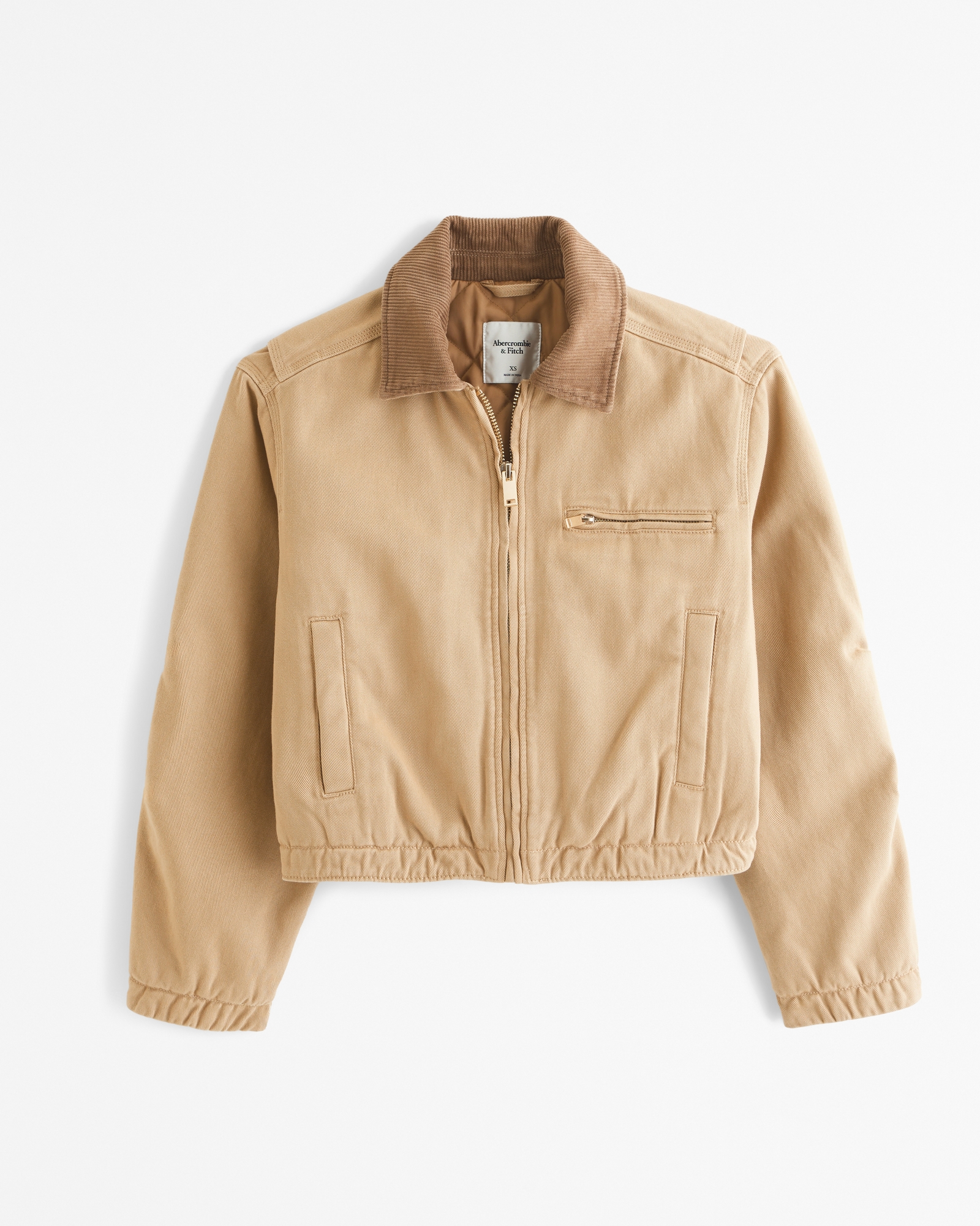 Cropped Twill Trucker Jacket