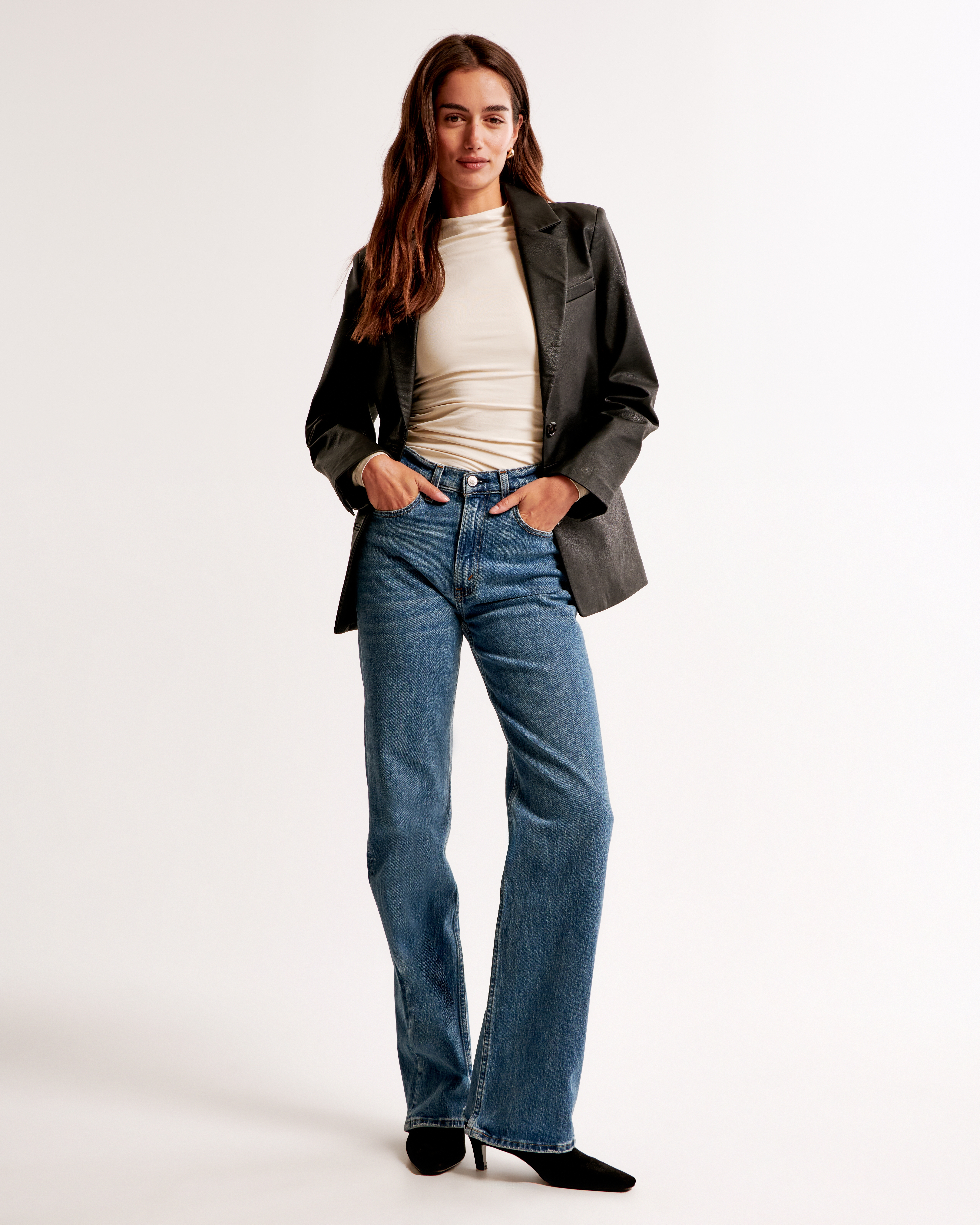 Women's Vegan Leather Blazer | Women's Coats & Jackets