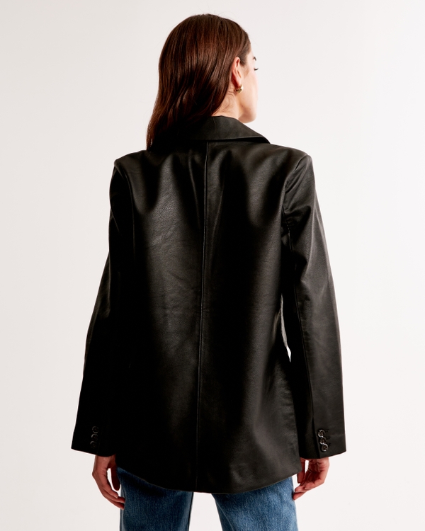 Vegan Leather Blazer