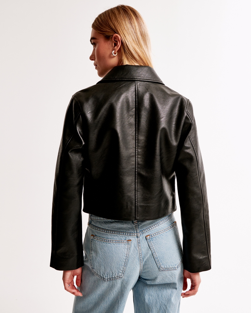 Vegan Leather Utility Jacket