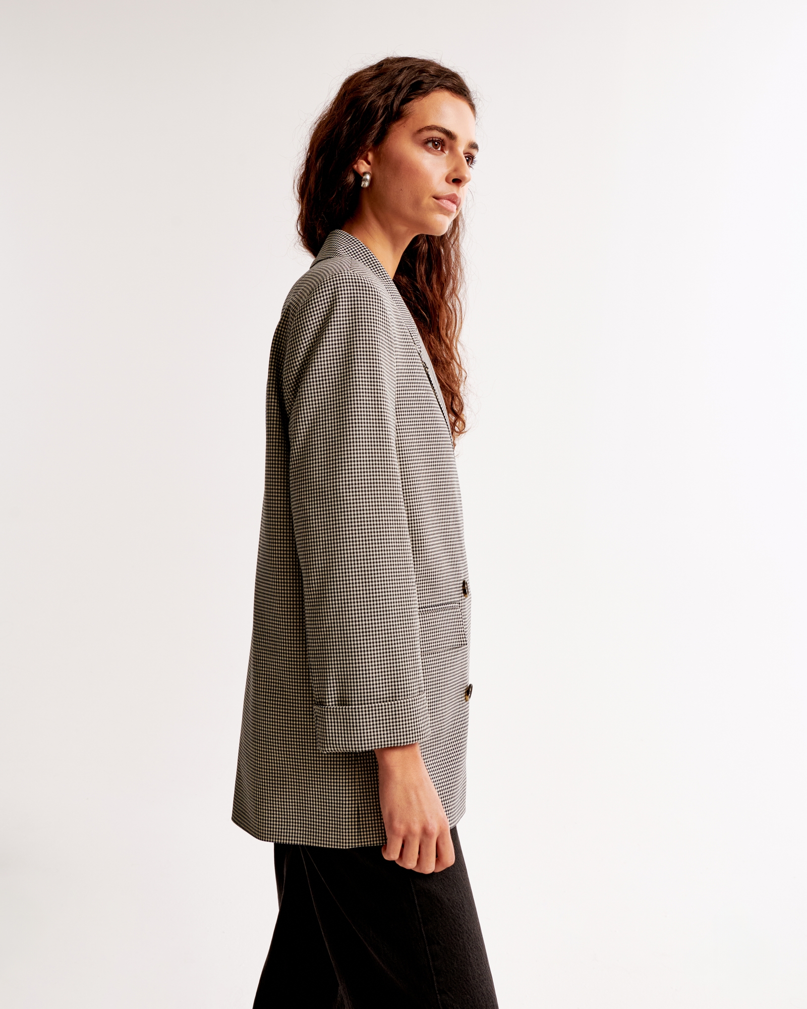 Double-Breasted Slouchy Blazer