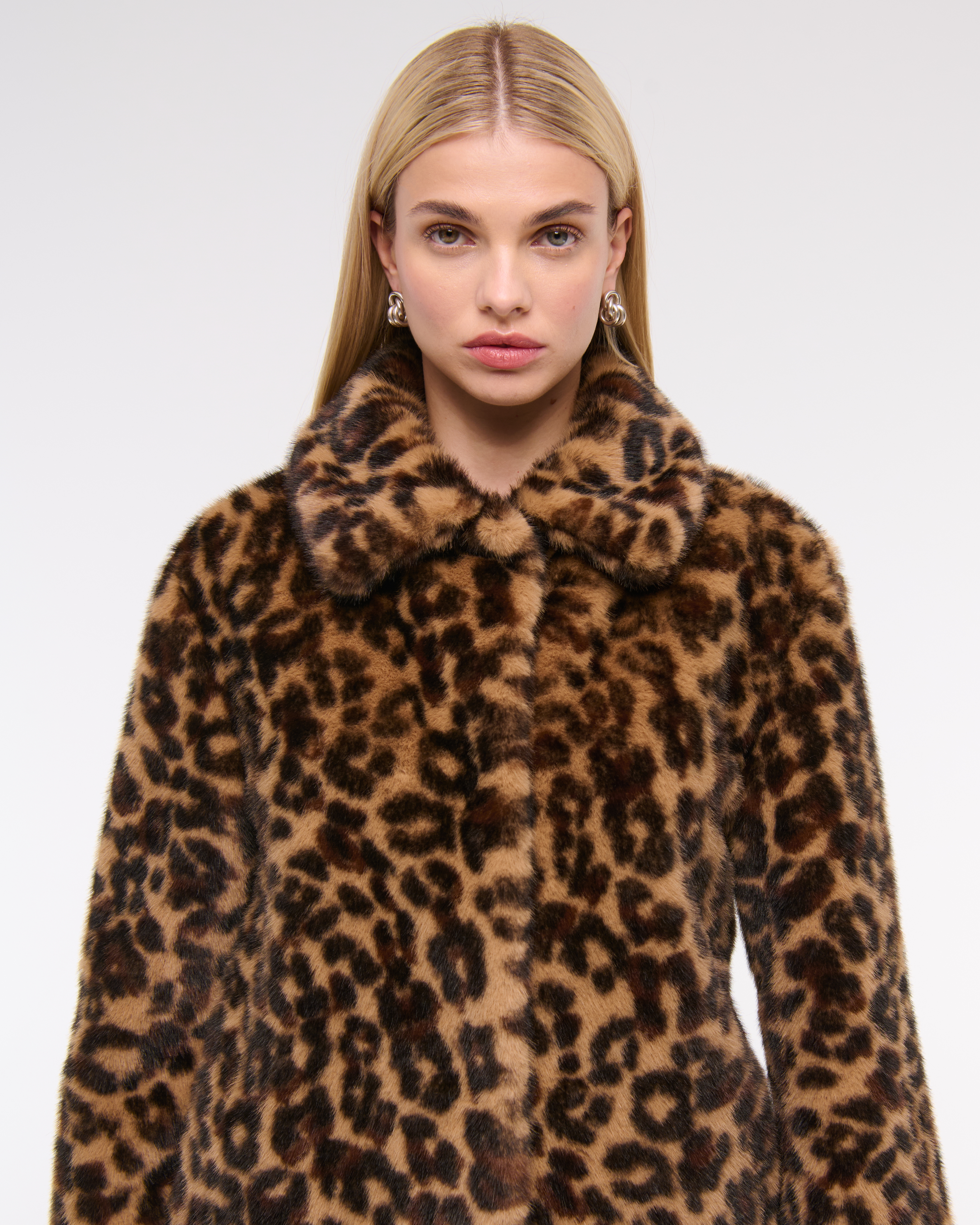 新品　FAUX FUR COAT Jones NY Long Faux Fur Coat for Women - Fake Fur Jacket