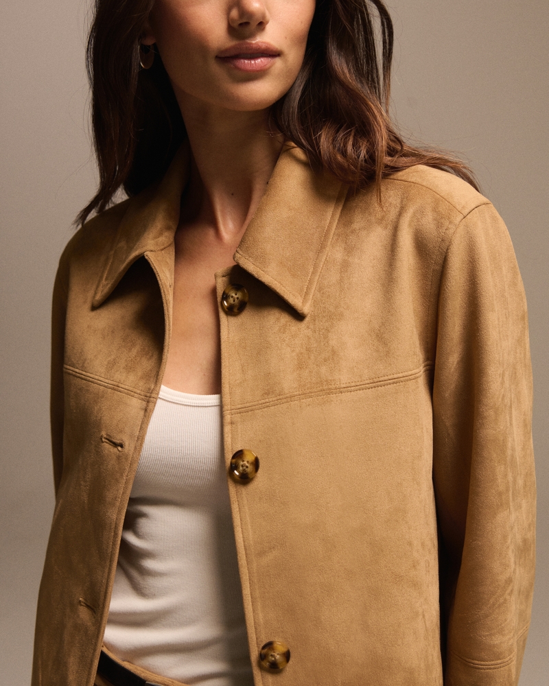 Women’s Faux Suede Jacket | Women’s Clearance | Abercrombie.com