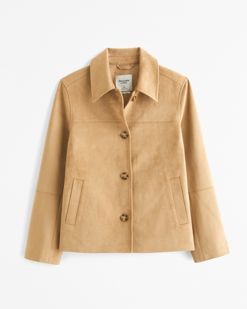 Femme Veste en faux suede Femme Vestes et manteaux Abercrombie
