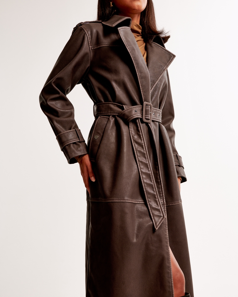 Vol. 28 Vegan Leather Trench Coat