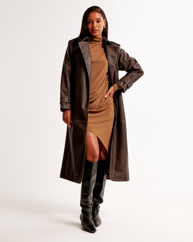 Vol. 28 Vegan Leather Trench Coat