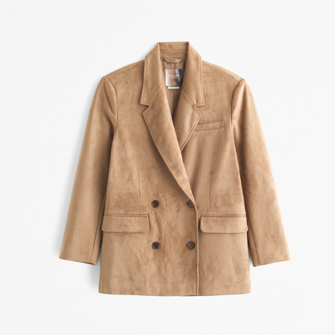 Женские пиджаки Abercrombie & Fitch Vol. 28 Vegan Suede Double-Breasted Blazer