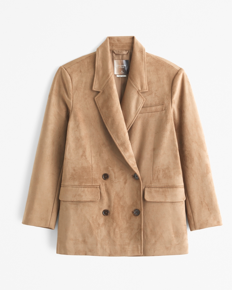 Women's Vol. 28 Vegan Suede Double-Breasted Blazer | Women's