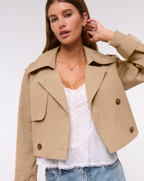 Cropped Trench Coat