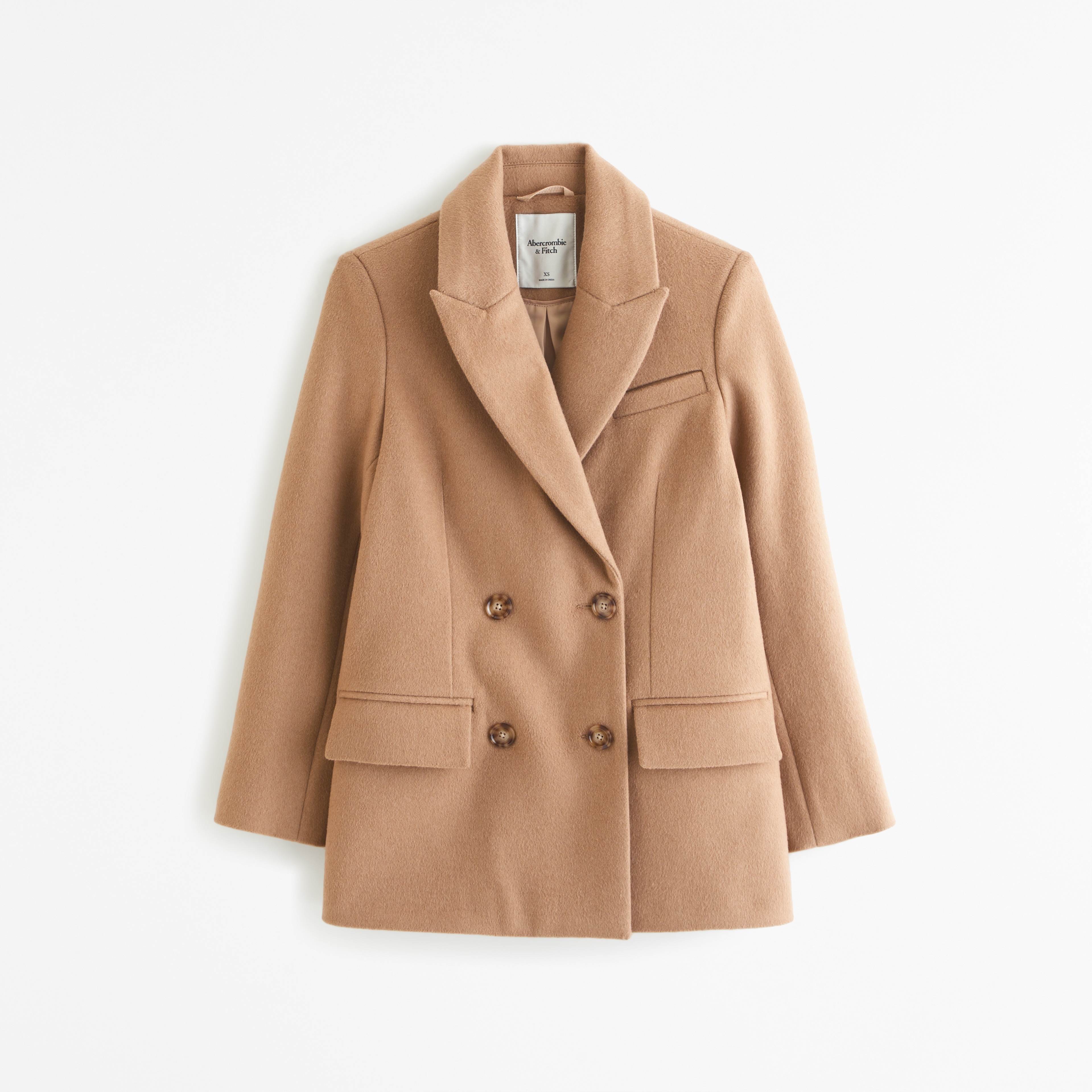 Women's Wool-Blend Double-Breasted Mid Coat | Women's Clearance |  Abercrombie.com