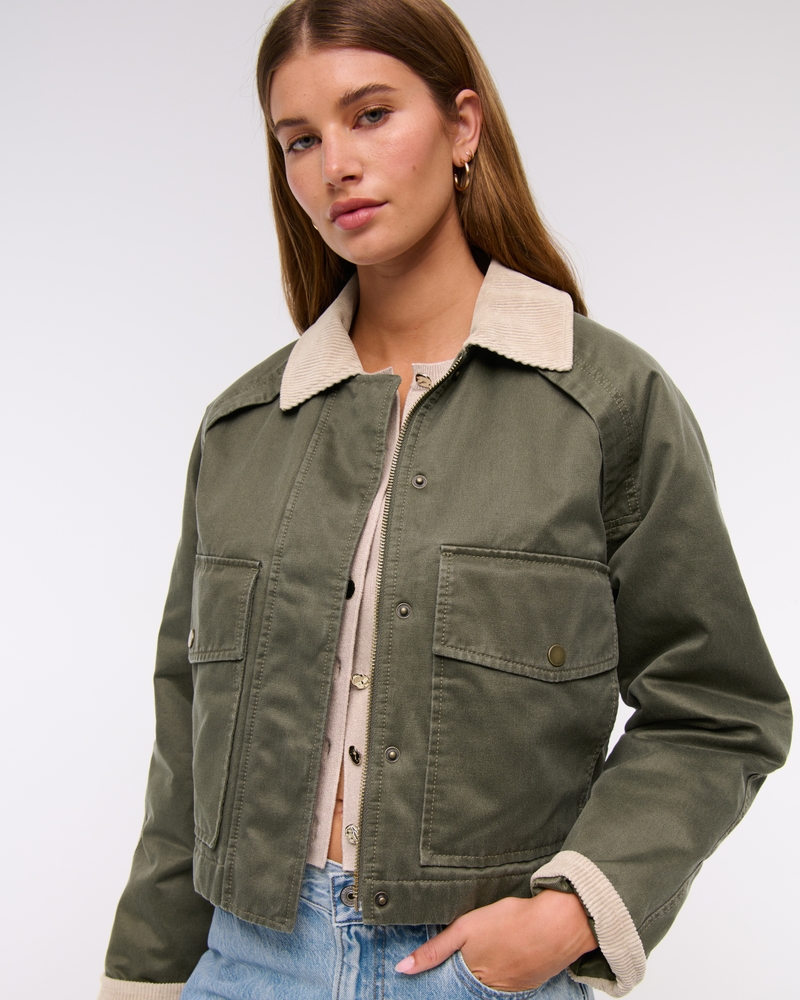 Short Waxed Chore Jacket