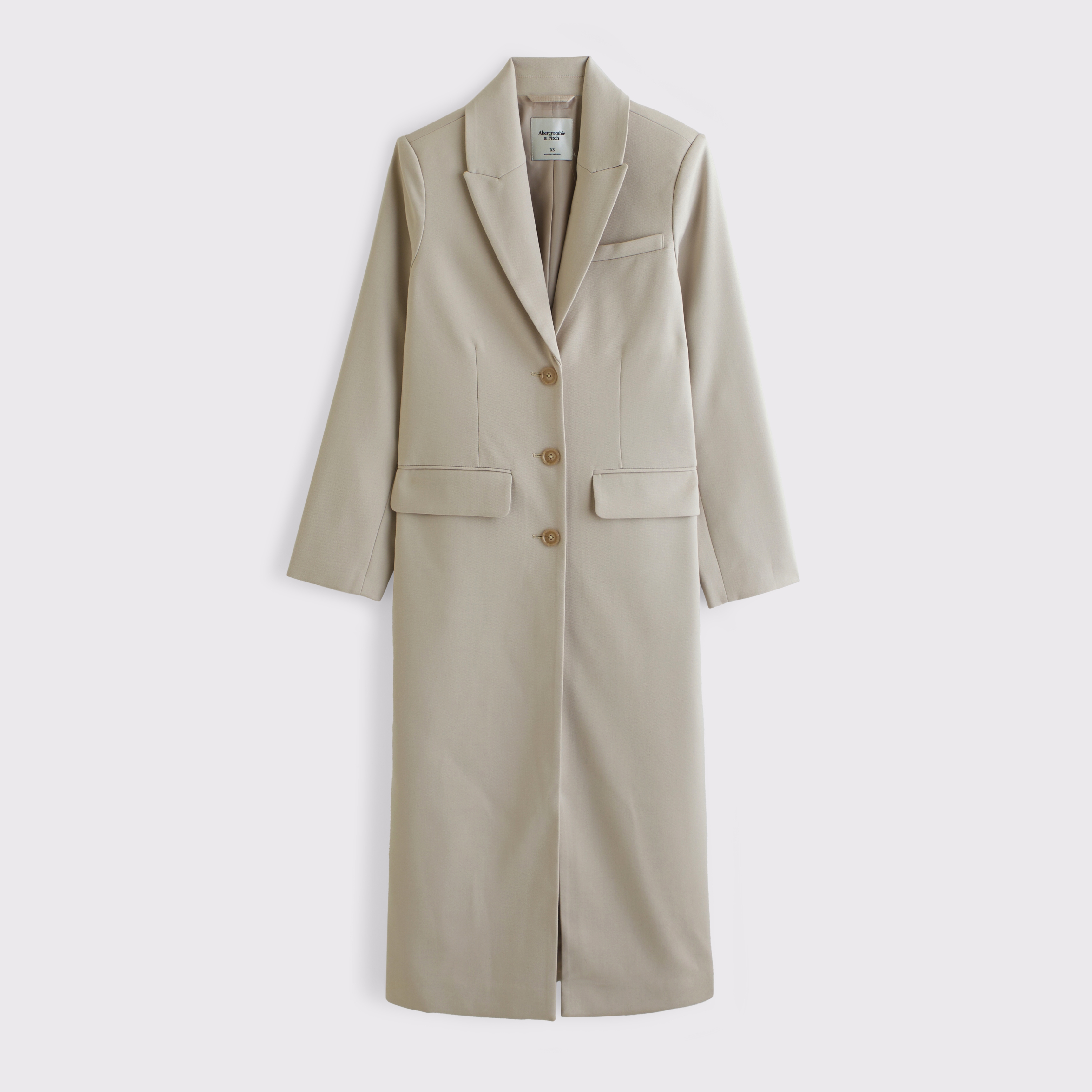 Abercrombie & Fitch Suiting Topcoat In Neutral