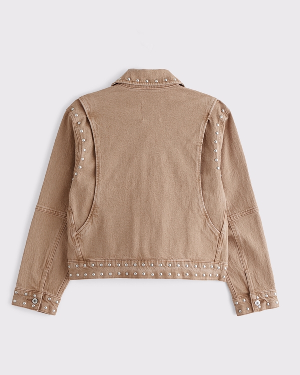 Studded Denim Workwear Jacket