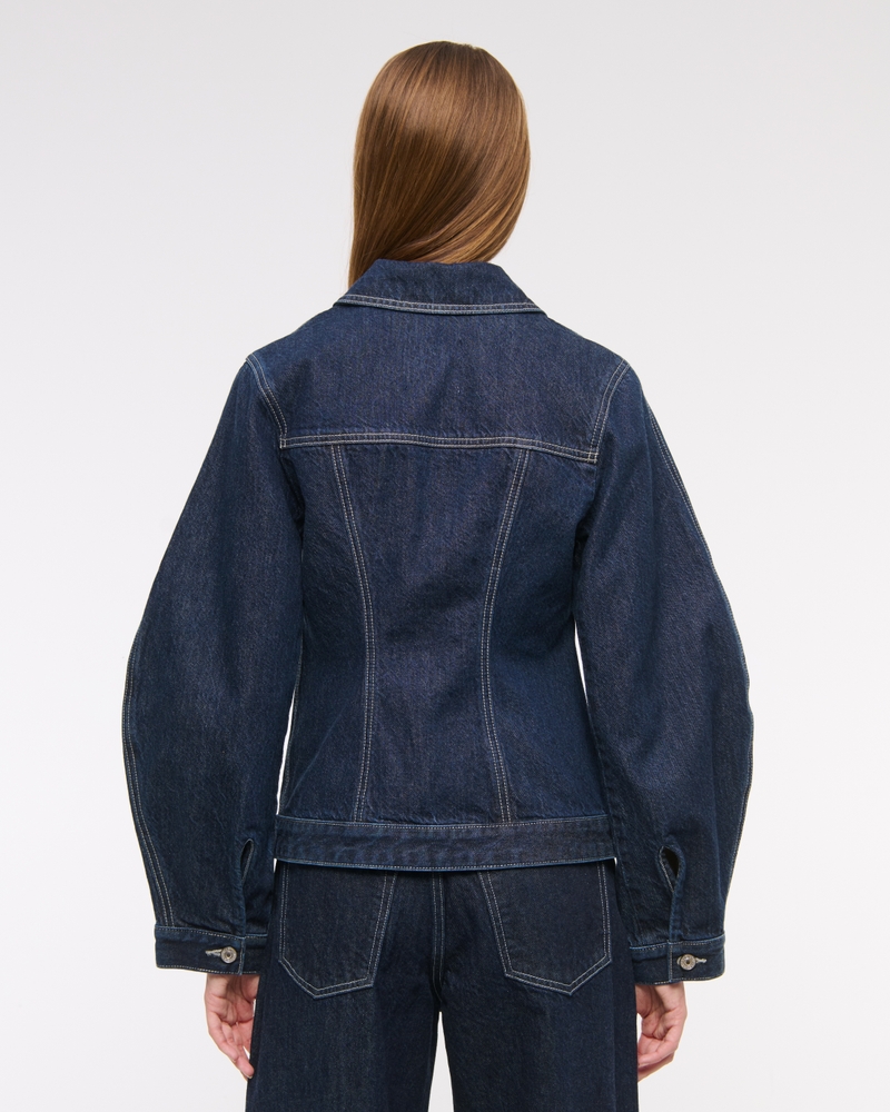 Slim Barrel Sleeve Denim Jacket