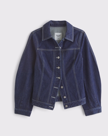 Slim Barrel Sleeve Denim Jacket