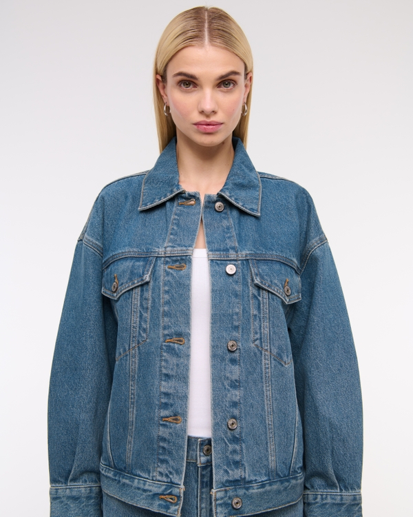 Distressed Denim Trucker Jacket