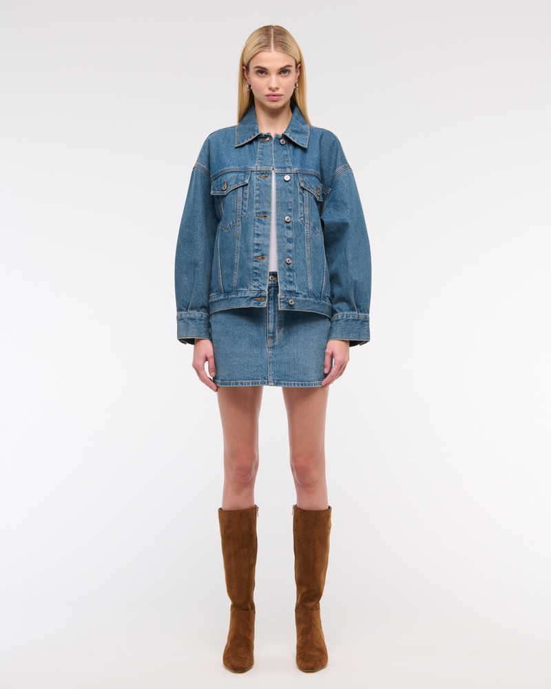 Distressed Denim Trucker Jacket