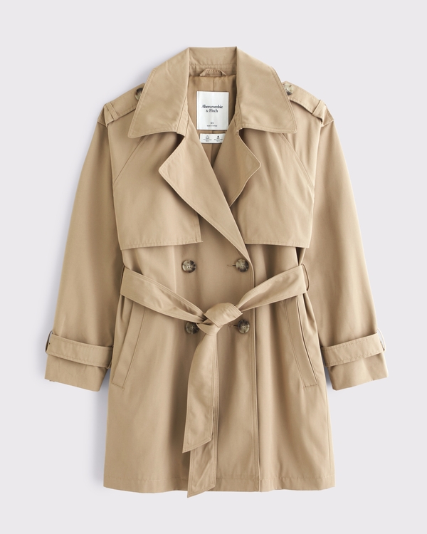 Mid-Length Trench Coat, Caramel view 1