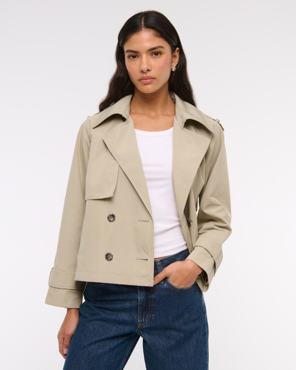 Relaxed Short Trench Coat
