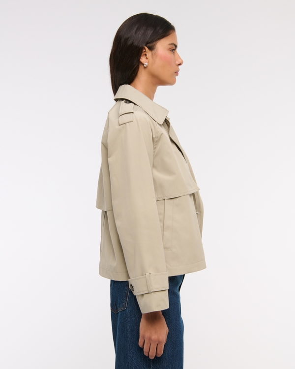 Relaxed Short Trench Coat