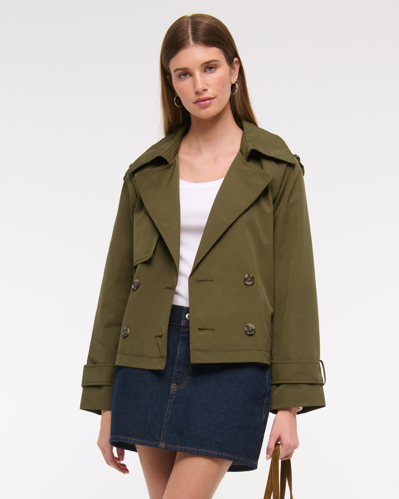 Relaxed Short Trench Coat