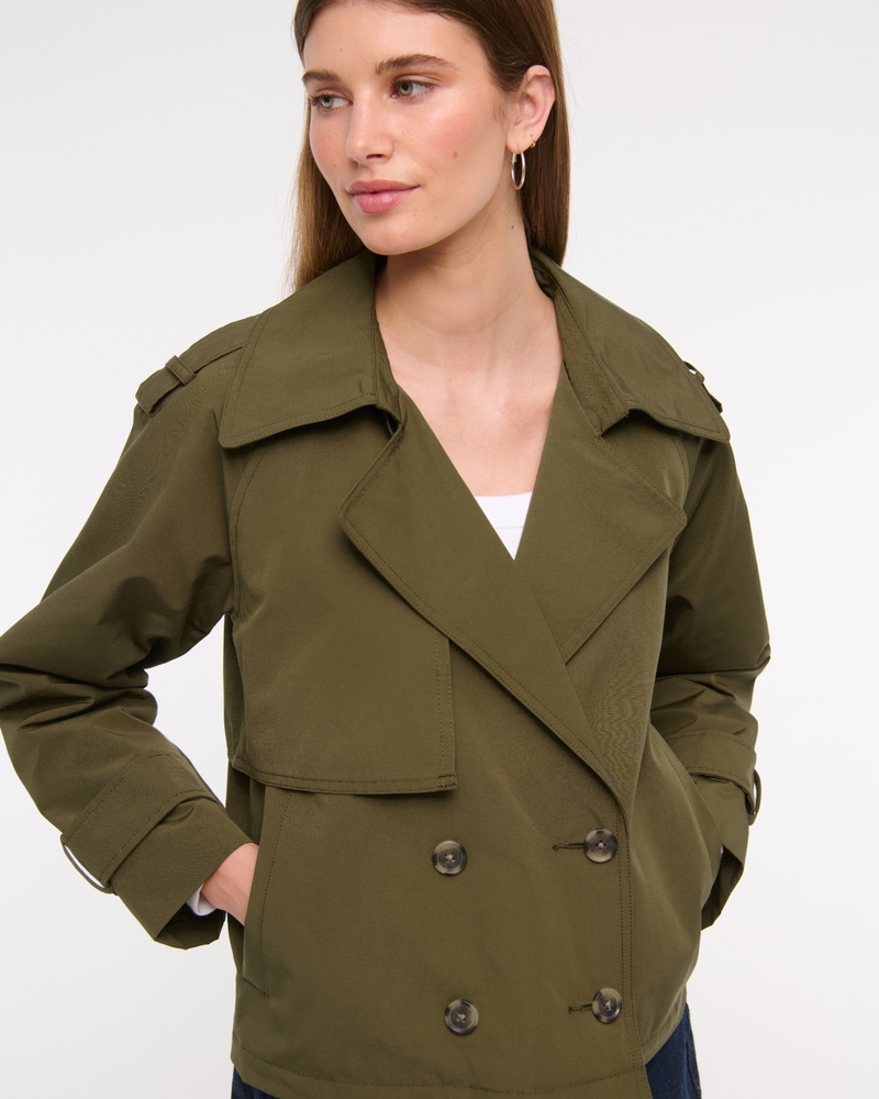 ジャケット・アウター OVER SHORT TRENCH COAT 2 Women's Relaxed Short Trench Coat | Women's Coats & Jackets