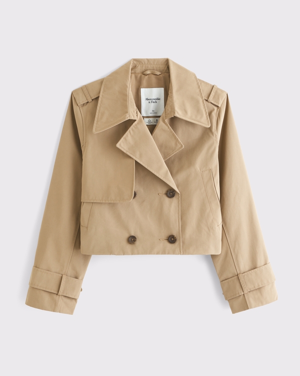 Relaxed Short Trench Coat, Caramel view 1
