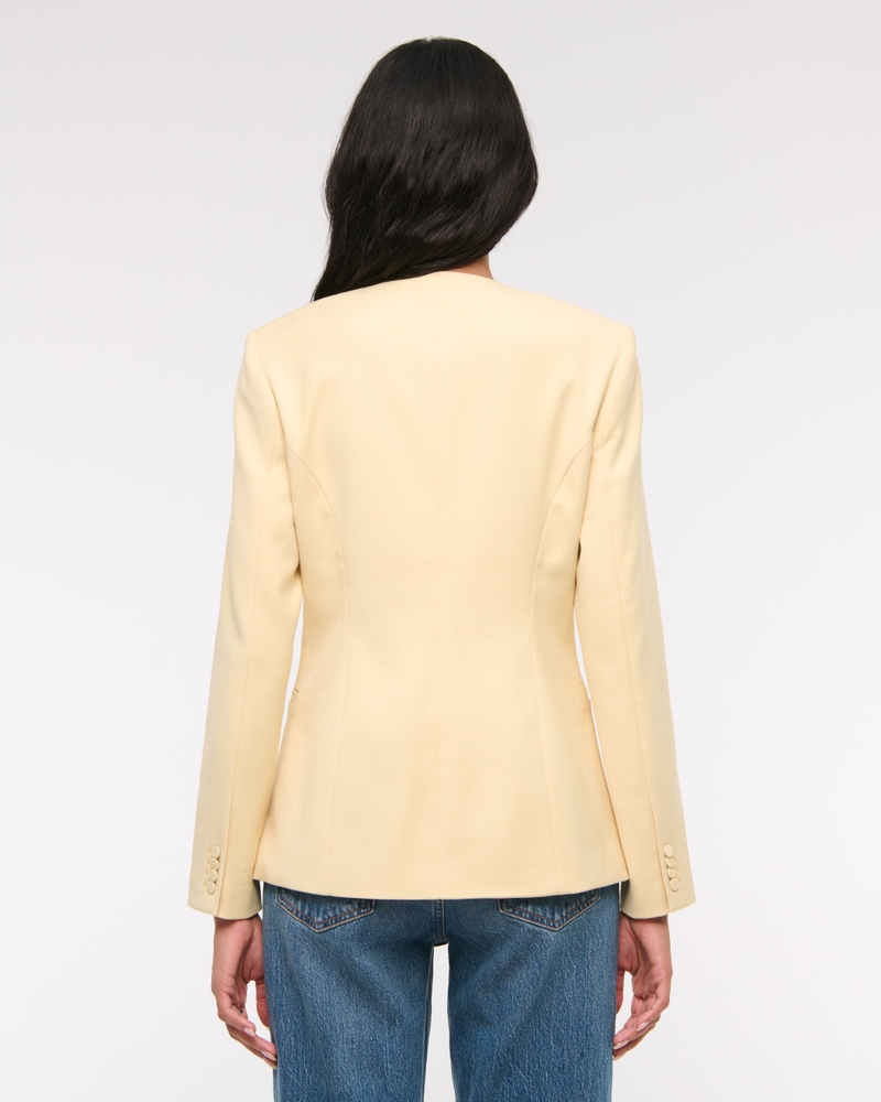 Collarless Suiting Blazer