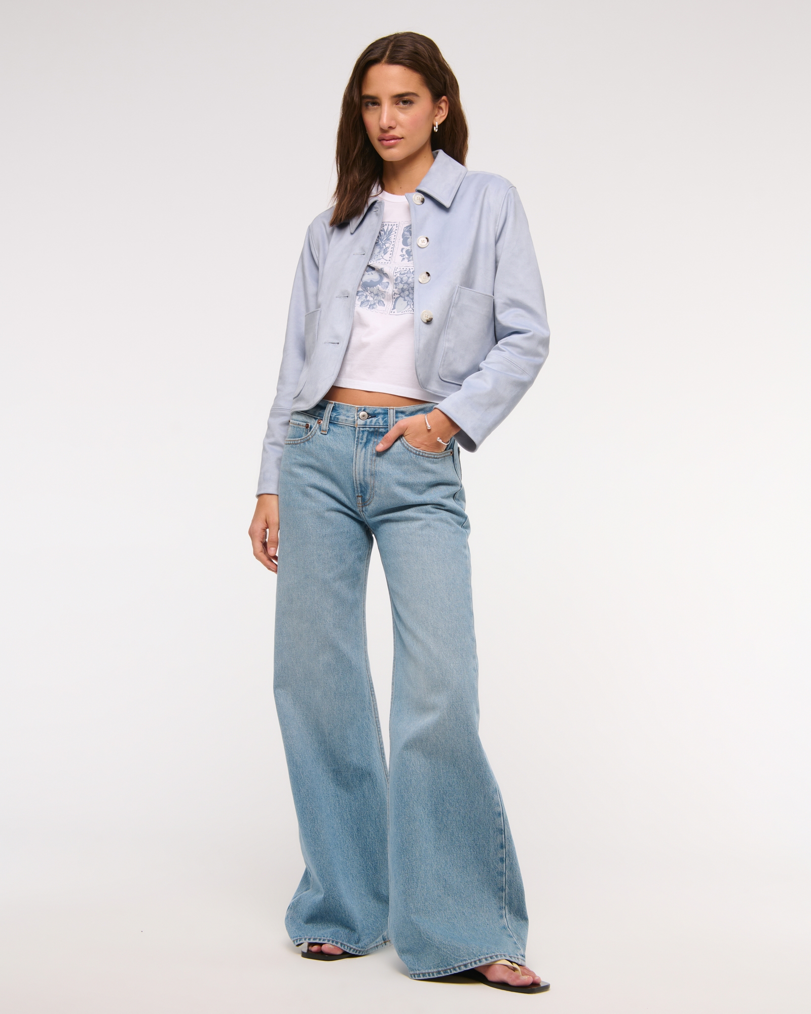 Vegan Suede Button-Through Jacket