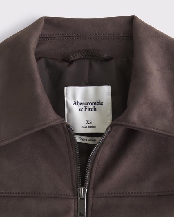 Women's Slim Zip Vegan Suede Jacket | Women's Coats & Jackets
