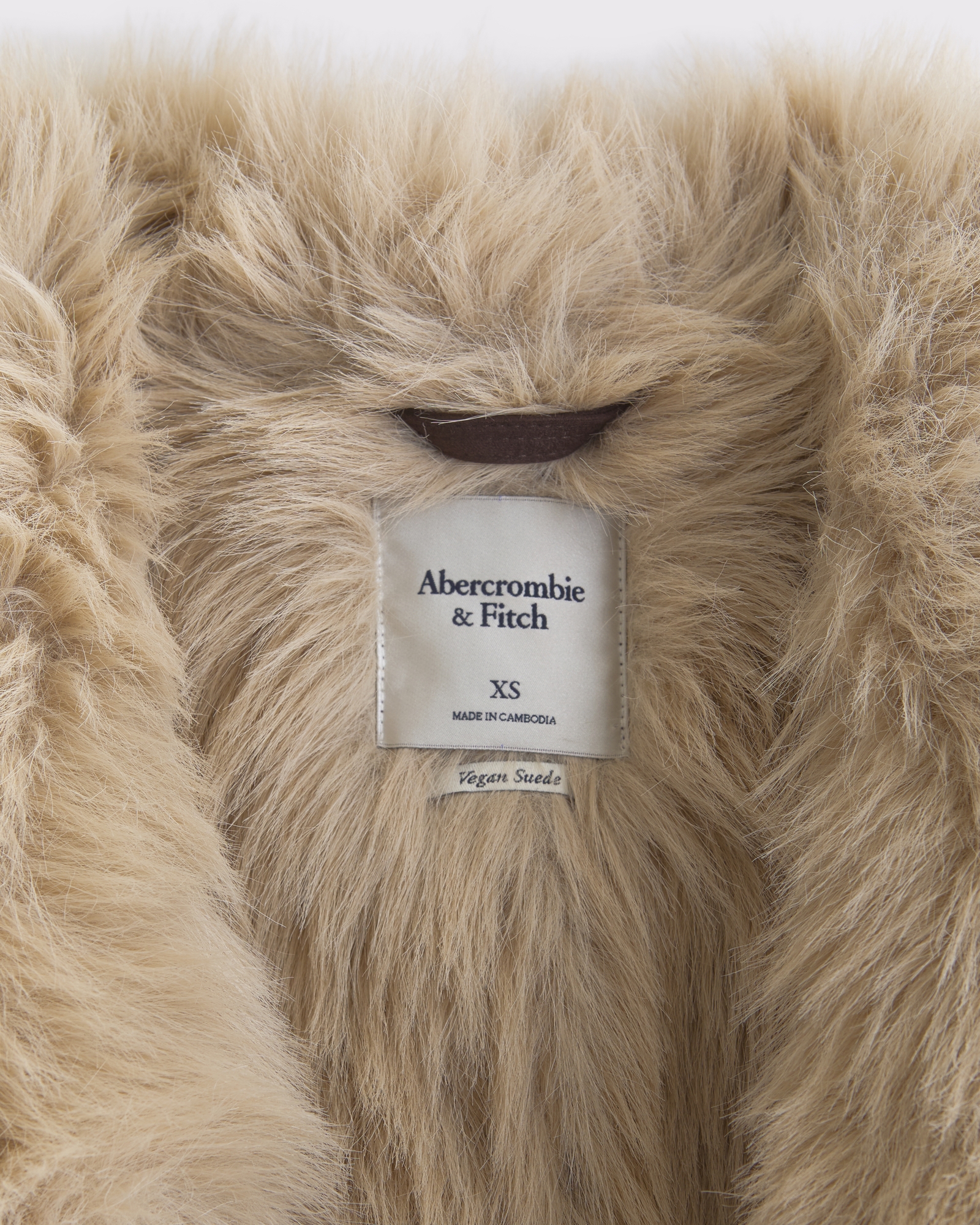 Vegan Suede Shearling Coat