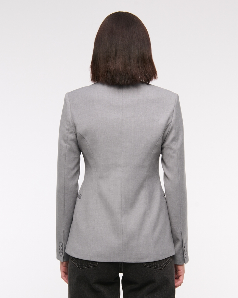 Collarless Suiting Blazer
