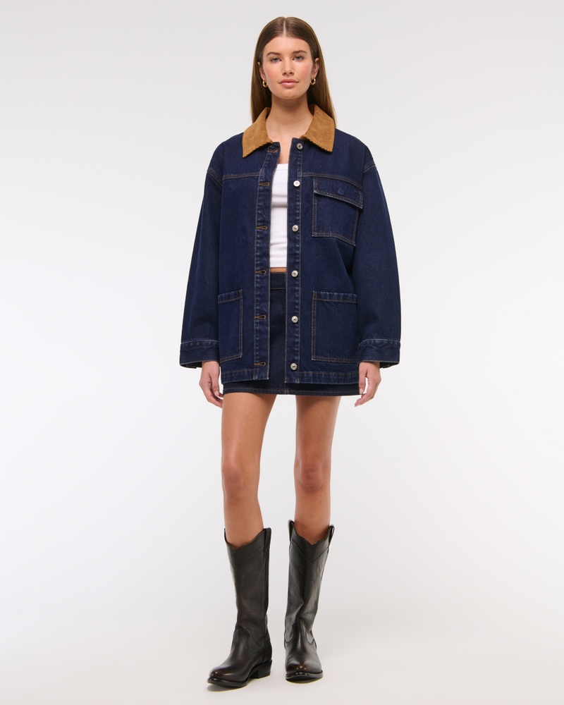 Denim Utility Shirt Jacket