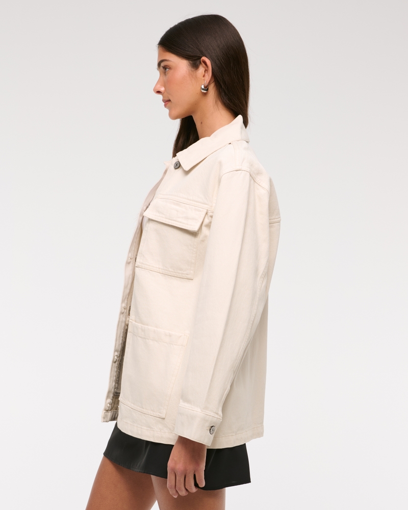 Denim Utility Shirt Jacket