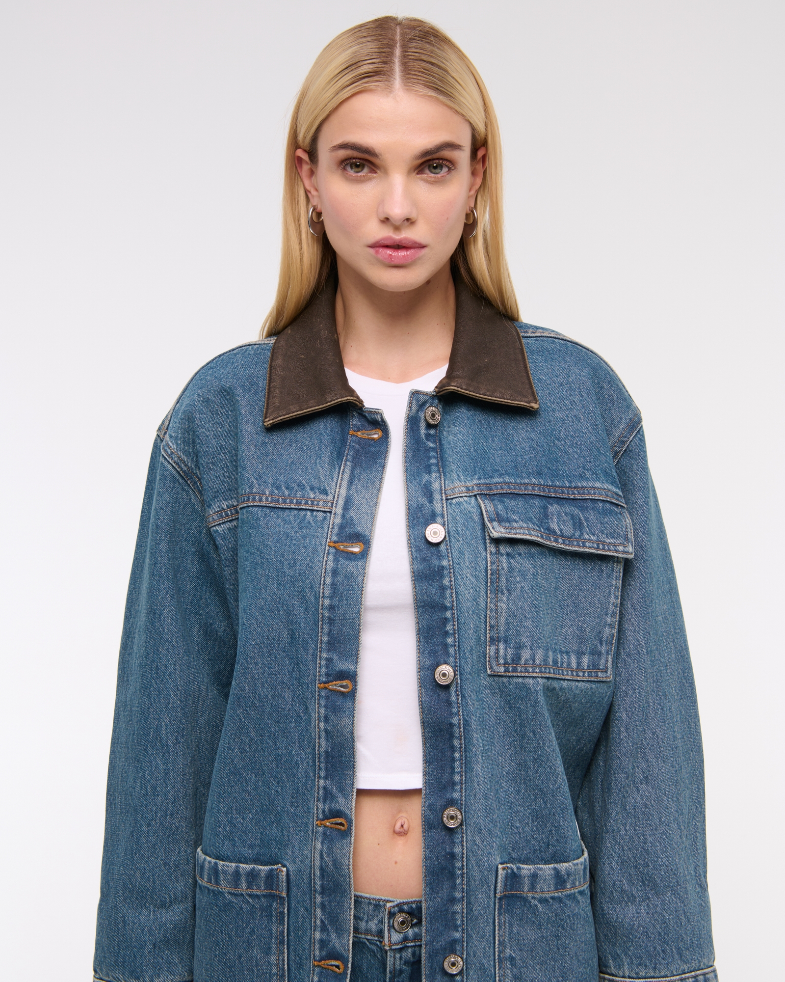 Denim Utility Shirt Jacket