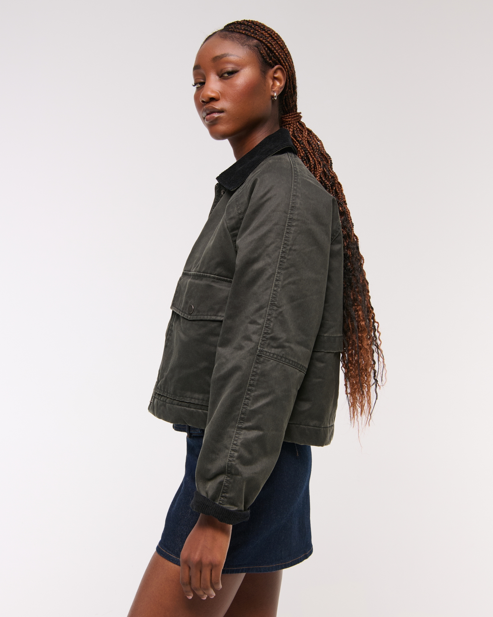 Short Waxed Chore Jacket