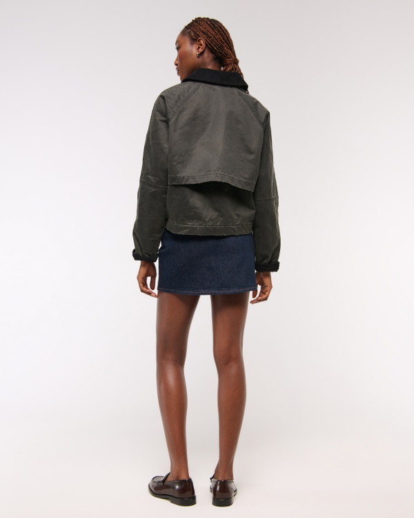 Short Waxed Chore Jacket